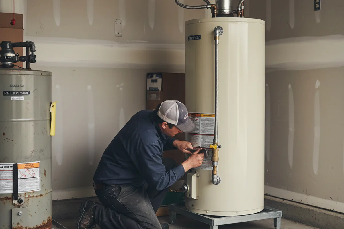 Water heater and shutoff valve replacement in Braham